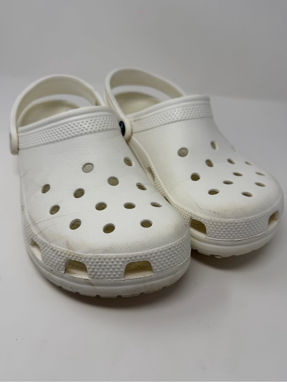 Mens CROCS White Comfort Clog Shoes Sz.8